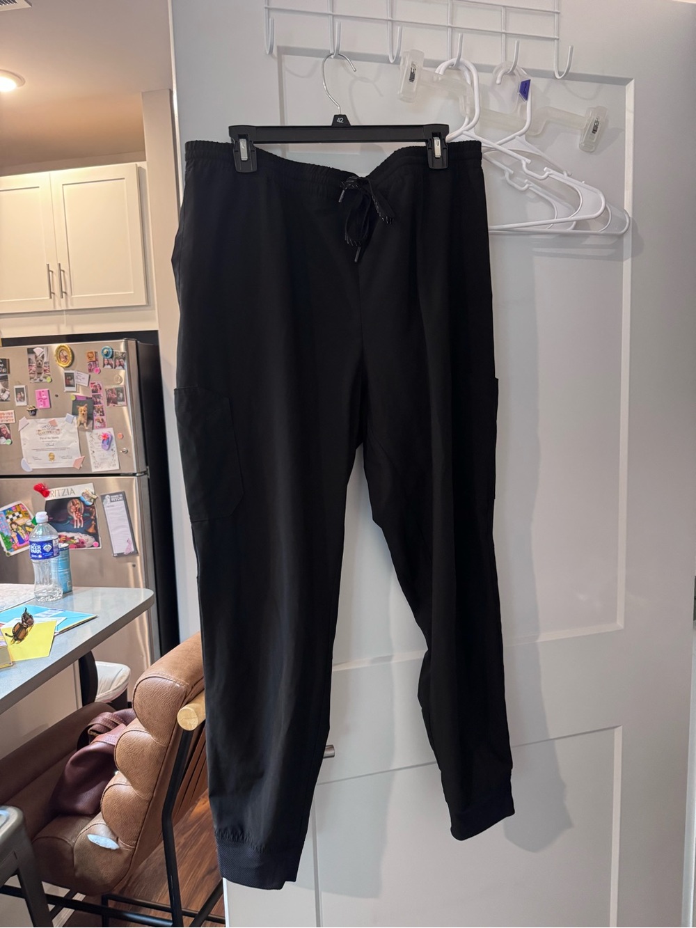 Urbane Black Cargo Drawstring Jogger Pants
